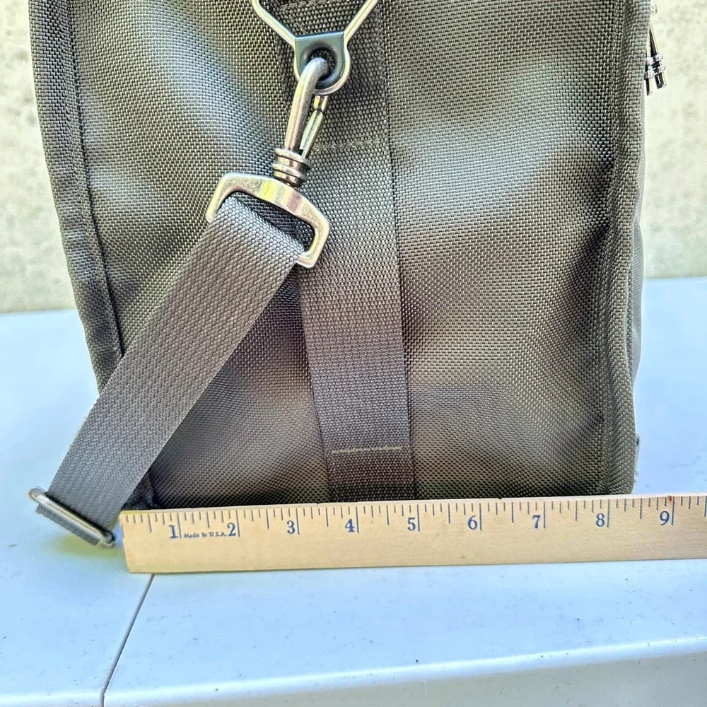 Tumi Duffel Bag Alpha Ballistic Nylon Olive Green Travel Weekender Monogrammed